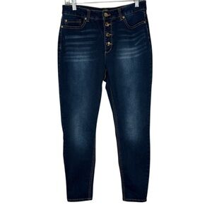 Jones New York Women's High Rise Button Fly Fulton Skinny Size 10